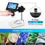 DM4-Z01B019 Digital Microscope 1000X 4.3\ Display 8 LED Magnifying Loupe Camera Lens 2MP Adjustable LED Microscope For Soldering