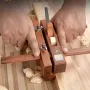 175mm Rosewood Woodworking Planer Adjustable Hand Planer High-Speed Steel Blade for Precision Trimming and Grooving