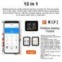 13'ü 1 arada Tuya WIFI Akıllı Hava Kalitesi Monitörü 2000mAh Pil ile İç Mekan CO2 Dedektörü Gerçek Zamanlı PM2.5 TVOC HCHO İzleme Uygulaması Kontrolü Akıllı Ev Güvenliği