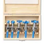 5PCS Hex Shank Hinge Boring Forstner Drill Bit Set Countersink Bit 15-35mm Cutting Diameter Hole Opener Hinge Hole Cutter for Woodworking / Plastic / Plywood