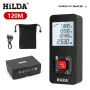 HILDA Laser Distance Meter 50m/100m/120m High Precision ±2mm Rangefinder LCD Backlight Display Type-C Battery