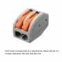 Excellway® ET20 10Pcs 2 Pins Spring Lever Terminal Block Electric Cable Wire Connector