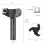 1/2 Inch Shank 3 Flutes CNC Carbide Spoilboard Surfacing Router Bit Slab Flattening Milling Cutter with 2\ Cutting Diameter