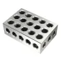 Machifit 2pcs 25x50x75mm Block 23 Hole Parallel Pad Clamping Block Lathe Tool Accuracy 0.005mm