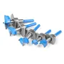 5PCS Hex Shank Hinge Boring Forstner Drill Bit Set Countersink Bit 15-35mm Cutting Diameter Hole Opener Hinge Hole Cutter for Woodworking / Plastic / Plywood