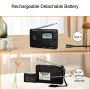 Retekess V115 Radio FM AM SW Portable Radios AM FM Rechargeable Shortwave Radio Battery Powered Full Waves USB Recorder For Gift