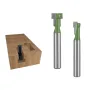 Conjunto de brocas de roteador com haste de 6 mm e 1/4 de polegada, parafusos de ranhura em T, conjunto de brocas de roteador com 1/4 e 5/16 e 3/8 e 9/16 e 1/2 e 5/8 de polegada de diâmetro da lâmina