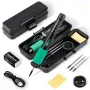 Kit saldatore regolabile ricaricabile tramite USB con tre punte per la riparazione di elettrodomestici, la creazione di gioielli e progetti fai da te, impugnatura antiscivolo e scatola di immagazzinaggio