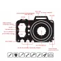 21 in 1 Outdoor Survival Card Multitool Sleutel EDC Gereedschap Portemonnee Perfect voor Kamperen Wandelen Vissen Ideaal Cadeau Bruidsjonkers Avontuurliefhebbers