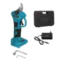 VIOLEWORKS 21V Brushless Pruning Shears with 1500mAh Battery and EU Plug Charger in Blue and Black Packaged in CE-Labeled Paper Box