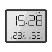 LCD Digital Alarm Clock Large Display with Temperature Humidity Monitor Multi-functional Magnetic Design Portable and Compact Ideal for Travel Desk Nightstand
