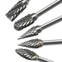 10 Adet 1/8\ Şaftlı Tungsten Karbür Freze Kesici Döner brocas com escareador hss çelik koni matkap seti elmas matkap 10mm