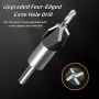 4-in-1 Countersink Drill Bit Set with Low Friction Depth Stop 6.25mm Shank Tungsten Steel Drill Bits 2.8mm 3.2mm 3.5mm 4.0mm Drill Bits for Woodworking Metalworking