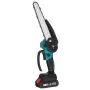 VIOLEWORKS 8 Inches 1200W Electric Cordless Chain Saw Brushless Motor With 2500mAh 1/2 Batteries