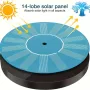 Mini pompe à fontaine solaire pour bassin de jardin avec panneau solaire 1,5 W 7 V, grande capacité de levage 110 cm, débit maximal 190 l/h, 6 têtes de pulvérisation réglables, idéale pour les bains d'oiseaux et les décorations extérieures.