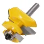 Drillpro Lot de 2 fraises à rainurer en V à tige de 8 mm et languette assortie avec roulements à billes de qualité supérieure pour le travail du bois