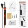 100W Digital Electric Soldering Iron Kit Set 220V Temperature Adjustable Welding Tool Ceramic Heater Soldering Tips Rework EU Plug