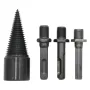 4PCS 32mm Black With Replaceable Handle Firewood Drill Bit Hand Electric Drill Electric Hammer Machine With Round Handle Square Handle Electric Tools For Broken Wood