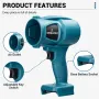 Drillpro Turbine Blower Brushed Motor Compatible with Battery Lightweight and Powerful Infinitely Variable Speed Control High-Efficiency Air Outlet
