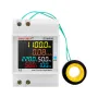 SINOTIMER SDM009 AC40-300V Rail Single-phase Digital Voltage Current Frequency Power Factor Electric Multi-function Measuring Instrument