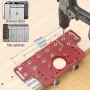 ENJOYWOOD Shelf Pin Jig Hinge Jig 2 in 1 Self-contained Clamping Function All Metal Shelf Pin Drilling Jig with 7 Drill Bits Shelf Jig and Cabinet Hardware Jig Tool Drill Guide