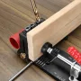 ENJOYWOOD XK4S PRO Pocket Hole Jig with Stabilizing Bar Stop Block Aluminum Alloy Woodworking Drill Guide for DIY Carpentry Projects