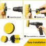 3PCS Drill Brush Set Power Scrubber Wash Cleaning Brushes Tool Kit Clean All Purpose Drill Brush For Grout Floor Tub Shower Tile Bathroom Kitchen Surface