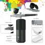 পোর্টেবল মিনি এয়ারব্রাশ কম্প্রেসার সহ 23 psi 12V রিচার্জেবল ওয়্যারলেস এয়ারব্রাশ নেইল আর্ট কেক ডেকোরেশন ফেসিয়াল ময়েশ্চারাইজিং এবং মডেল পেইন্টিংয়ের জন্য প্রিমিয়াম এয়ারক্রাফ্ট অ্যালুমিনিয়াম অ্যালয়
