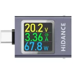 13 in 1 DC 4.5-50V 0-12A Multi-function Digital Display DC Voltage Ammeter Power Meter Type-c Phone Charging PD3.1 Tester