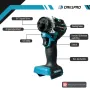 Drillpro 20+1 Brushless Electric Screwdriver 1000W Torque with Dual Speed Capabilities Compatible with Mak 18V Batteries Ideal for Steel and Woodworking Tools
