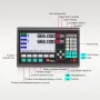 YHSINO YH800-2 デジタルディスプレイ定規 YE 光学式リニアスケール IP54保護 高精度 フライス盤、旋盤など多用途に使用可能 輸入部品 大画面ディスプレイ 信頼性の高いMeanwell電源