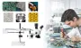 MUSTOOL 3.5X 90X Simul-Focal Double Boom Stand Trinocular Stereo Zoom Stereo Microscope 24MP 4K HDMI-compatible Camera 56 LED Light Microscopie