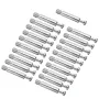 Wnew 20PCS 3-in-1 Eccentric Wheel Connecting Piece Furniture Screw Nut Kit Fit For Dowel Jig Furniture Wardrobe Link Connection