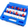 12/15pcs 1/4\ Shank Router Bit Set Milling Cutter For Wood Trimming Slotting Engraving Carbide Woodworking DIY Tools