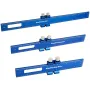3PCS Woodworking Ruler-Aluminum Pocket Rulers with Slide Stop Woodworking T-Type Scribing Rule Marking Measuring Ruler Slide Square Rule for Engineers