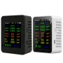 12-in-1 Air Quality Monitor Compact Portable Carbon Dioxide Detector with Real-Time Data CO2 HCHO TVOC PM2.5 PM10 CO Temperature Humidity Meter USB Charging WiFi Enabled for Home and Office Use