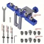 RUITOOL Metric Imperial Doweling Jig Kits Drill Guide Locator Cabinet Hardware Jig with 6mm 8mm 10mm 1/4\ 5/16\ 3/8\ Drill Guide Bushings
