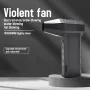 1PC Mini Turbo Fan 130,000RPM 3 Gears Speed Adjustment Turbo Violent Fan High Speed Brushless Motor Powerful Blower Duct Fan Build in 21700 Batteries
