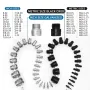 44PCS Thread Checker Nut & Bolt SWTC-44 Bundle 23 Inch & 21 Metric Sizes Stainless Steel Male Female Gauges Nut and Bolt Checker Set White & Black