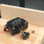 GANWEI Self-Centering Doweling Jig Kit with 9 Drill Guide Bushings and 3 Drill Bits Adjustable Width Dowel Jig for Straight Holes