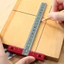 Aluminum T Square Positioning Ruler 170mm x 85mm CNC Cutting Laser Printed Scale High Precision Drafting Tool Architect Ruler