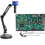 HAYEAR 51MP 1080P 2K HDMI USB Industrial Video Microscope Camera Big Visual Field Manual IRIS 120X Zoom Lens for PCB Soldering Repair