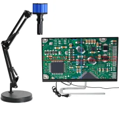 HAYEAR 51MP 1080P 2K HDMI USB Industrial Video Microscope Camera Big Visual Field Manual IRIS 120X Zoom Lens for PCB Soldering Repair