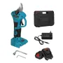 VIOLEWORKS 21V Brushless Pruning Shears with 1500mAh Battery and EU Plug Charger in Blue and Black Packaged in CE-Labeled Paper Box