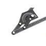 Règle d'angle universelle pour le travail du bois, rapporteur de 0 à 180 degrés, alliage d'aluminium, précision ± 0,3 230 x 500 mm, outil de mesure