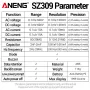 ANENG SZ309 SZ309pro Digital Multimeter AC DC Voltage Current Tester 600V 10A Resistance Capacitance Frequency Measurement Backlit Display Portable