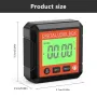 360° Digital Level Angle Gauge Mini Measuring Protractor Inclinometer with Electronic Magnetic Base Backlight Carpenter Tools