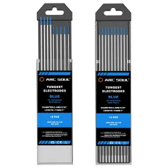 ARC SOUL 10PCS High Stability Tungsten Welding Rods Tri-color 1.6mm or 2.4mm Diameter Variety of Alloy Types for Versatile Welding Needs AC & DC Compatibility