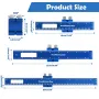 3PCS Woodworking Ruler-Aluminum Pocket Rulers with Slide Stop Woodworking T-Type Scribing Rule Marking Measuring Ruler Slide Square Rule for Engineers