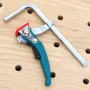 2PCS Aluminum Alloy Quick Ratcheting Table Clamp Rail Clamp for MFT Table and Guide Rail System 60mm Throat Depth 120-300mm Clamping Range for Festool Makita DeWalt Guide Rail